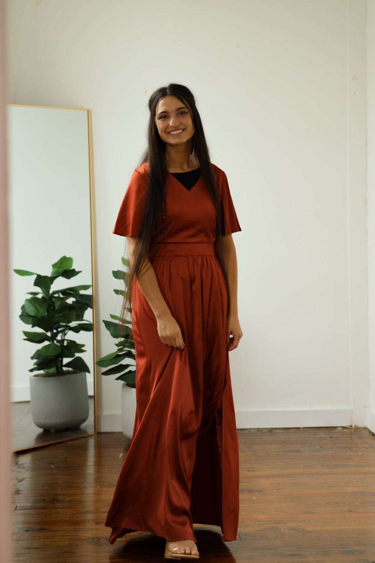 Karsyn Dress - Rust