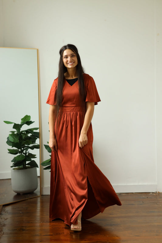 Karsyn Dress - Rust